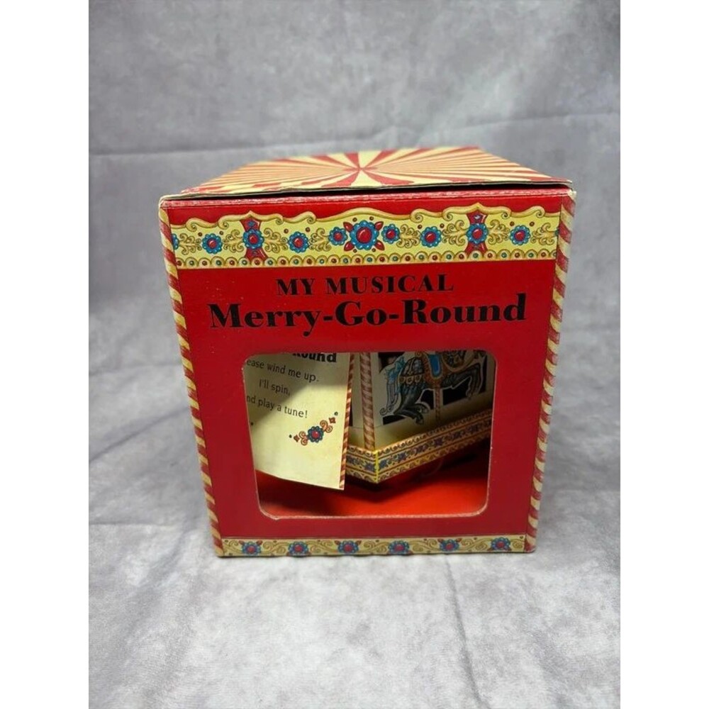 Vintage my musical merry go round musical carousel with 2 books read desc